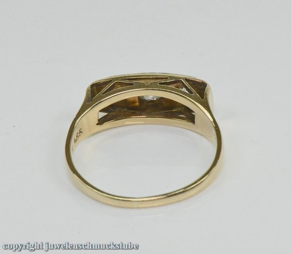 Art Deco Diamantring 14 Karat Gold Antik Ring Brillanten
