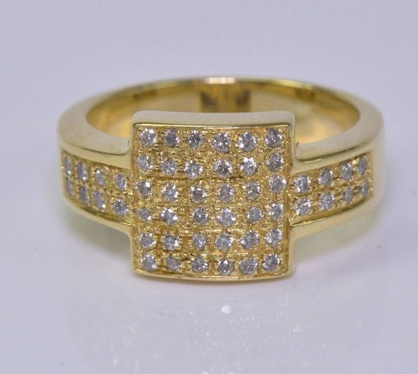 Designer Ring mit Diamant in 14 Kt. Gelbgold günstig