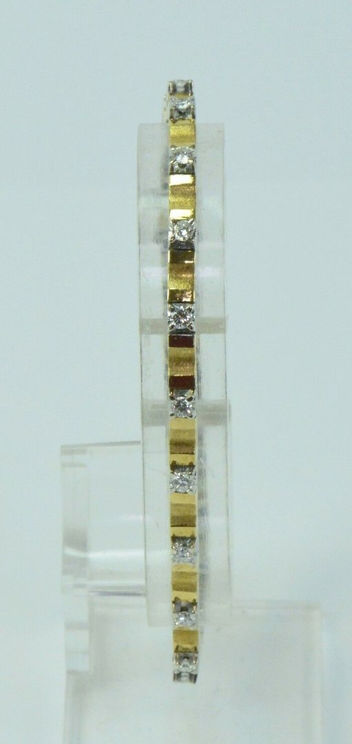 Brillantarmband in 14 Karat Gelb-Weißgold zus. ca.1,40 ct.