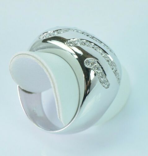 Designer Brillant Ring 18 Kt. Weißgold Diamanten zus. ca.0,90 ct.