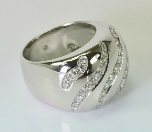 Designer Brillant Ring 18 Kt. Weißgold Diamanten zus. ca.0,90 ct.
