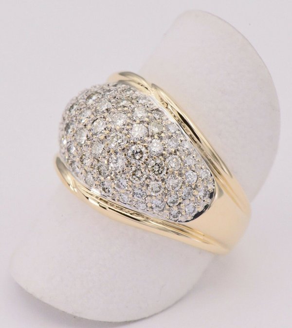 Designer Brillant Ring 14 Kt. Gold Diamanten zus. ca.1,2 ct.
