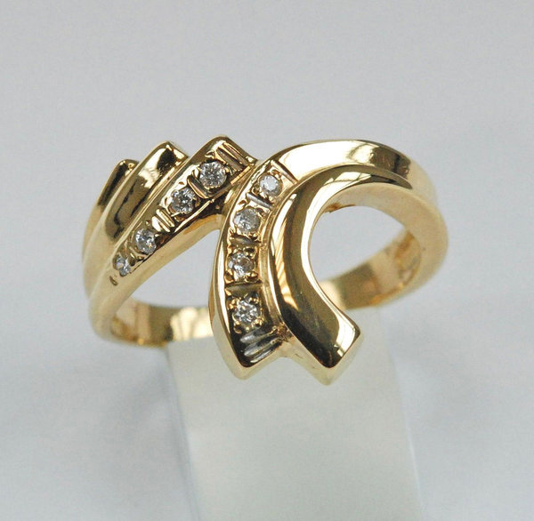Brillant Ring 18 in Karat Gold mit Diamant günstig