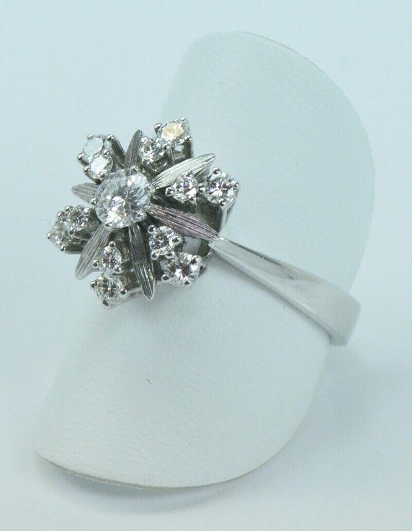 Brillant Ring in 18 Kt. Weißgold Diamant zus. ca. 0,60 ct.